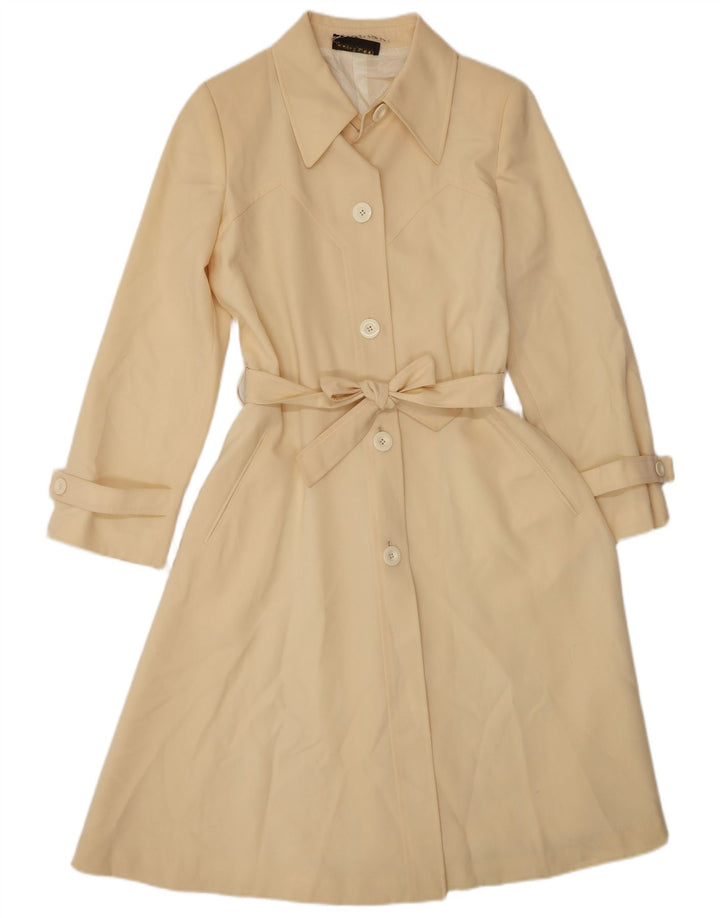 Vintage Womens Trench Coat UK 10 Small Beige