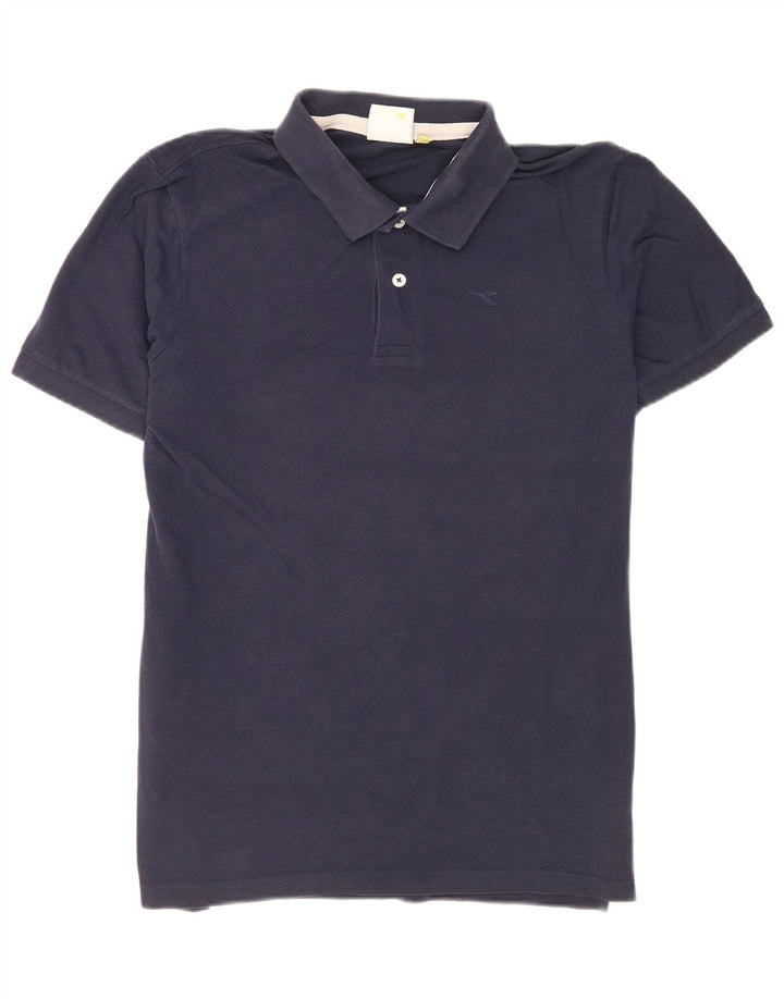 Diadora Mens Polo Shirt Large Navy Blue Cotton