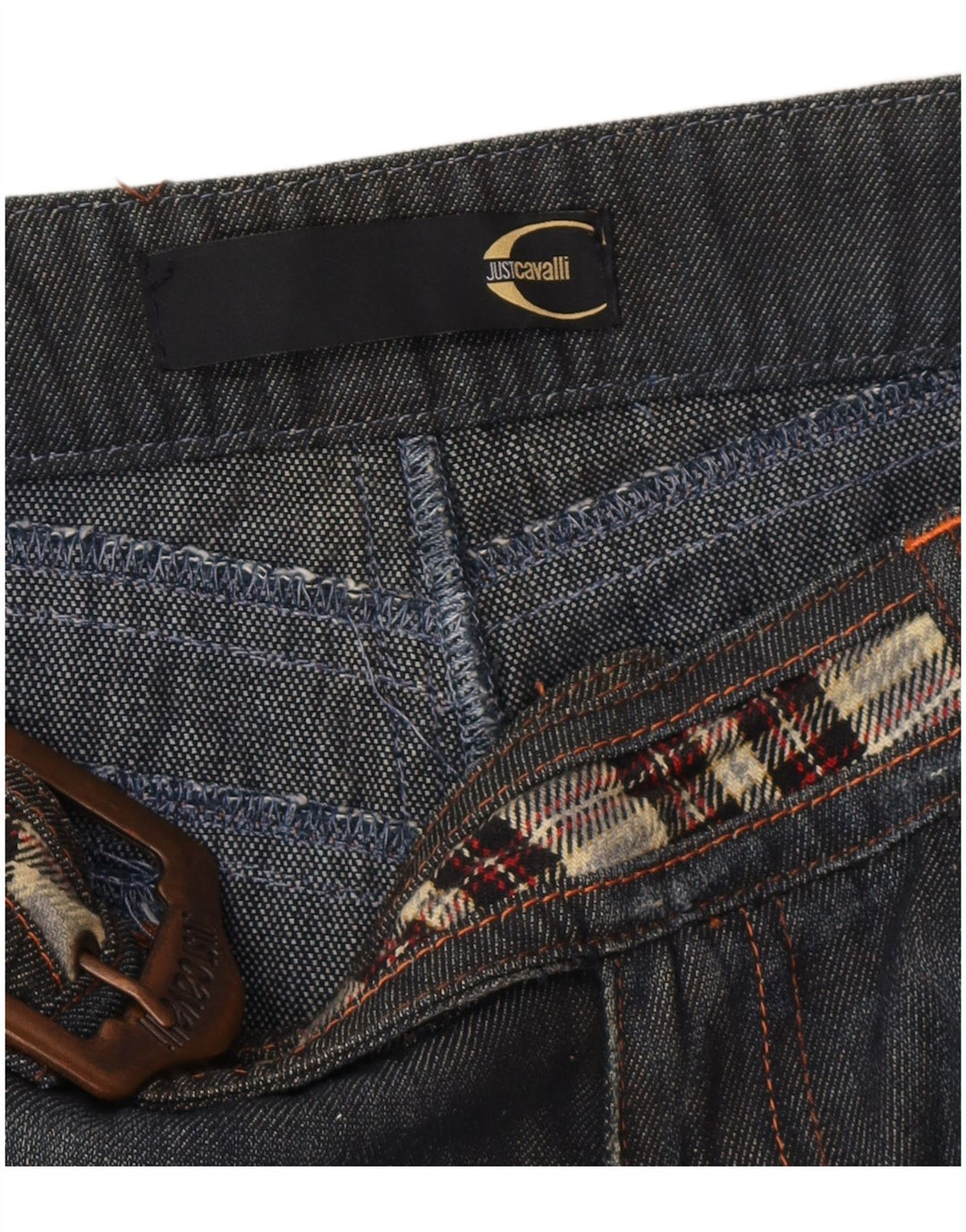 Just Cavalli Womens Straight Jeans IT 44 Medium W32 L27 Navy Blue Designer