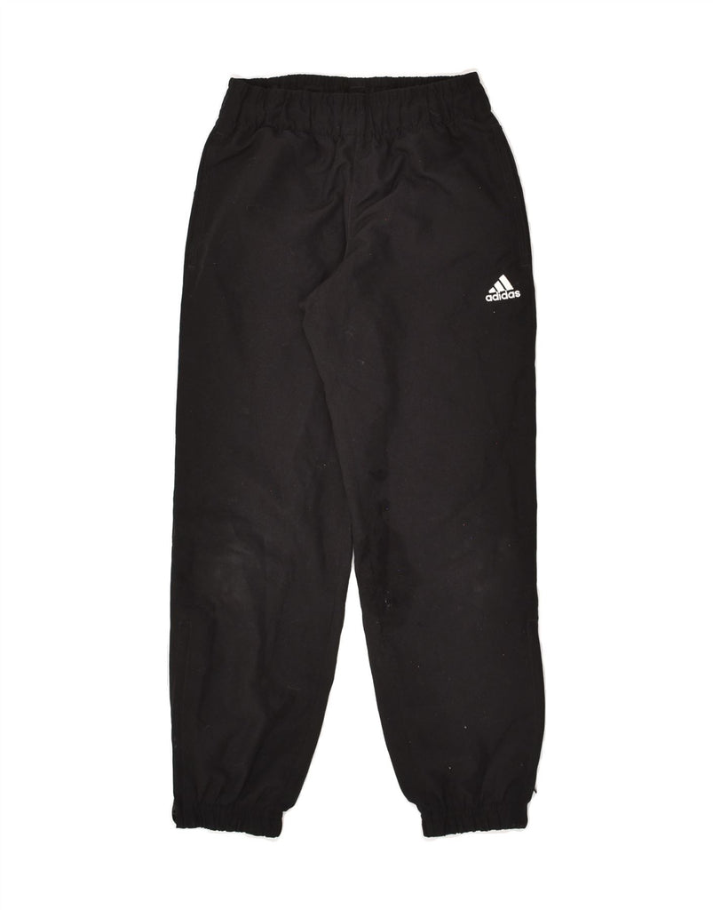 ADIDAS Boys Climalite Tracksuit Trousers Joggers 7-8 Years Black Polyester | Vintage Adidas | Thrift | Second-Hand Adidas | Used Clothing | Messina Hembry 