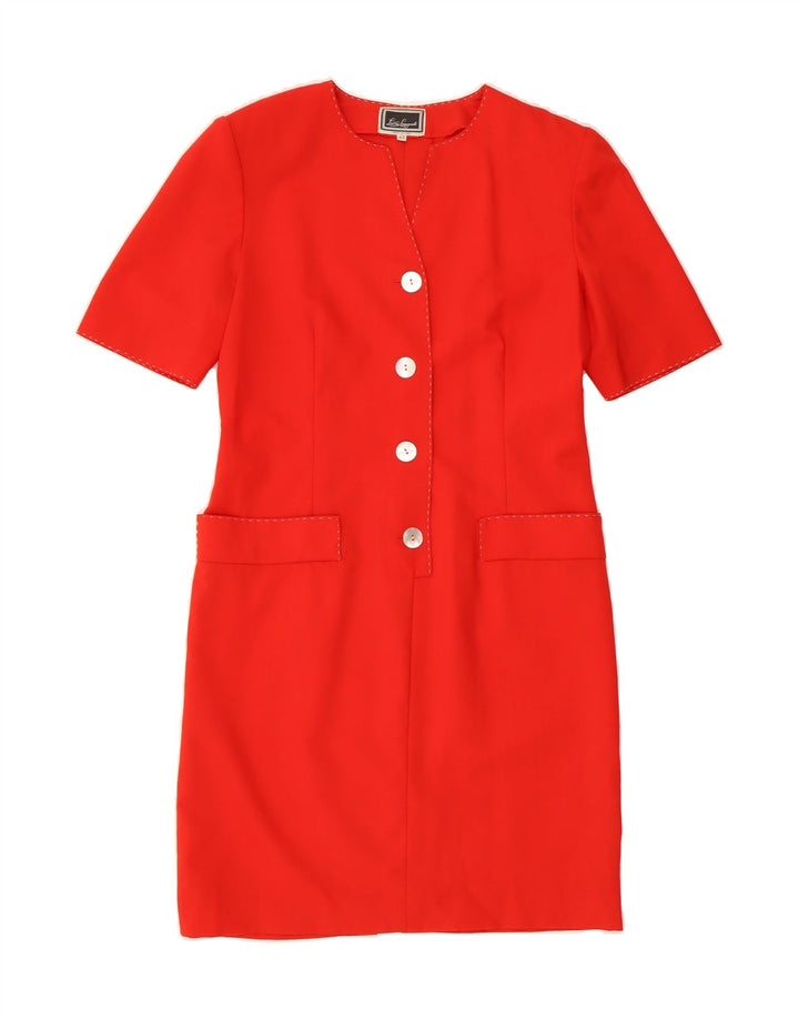 LUISA SPAGNOLI Womens Sheath Dress IT 42 Medium Red Virgin Wool Vintage Luisa Spagnoli and Second-Hand Luisa Spagnoli from Messina Hembry 