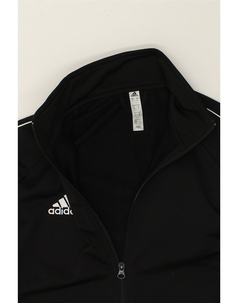 ADIDAS Mens Graphic Tracksuit Top Jacket Medium Black Polyester | Vintage Adidas | Thrift | Second-Hand Adidas | Used Clothing | Messina Hembry 