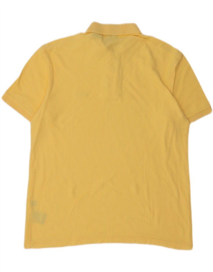 FILA Mens Polo Shirt Medium Yellow Cotton