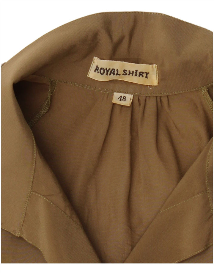 Vintage Womens Shirt Blouse IT 48 XL Khaki