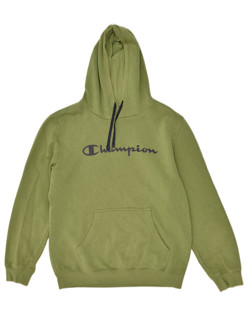 CHAMPION Mens Graphic Hoodie Jumper Large Green | Vintage Champion | Thrift | Second-Hand Champion | Used Clothing | Messina Hembry 