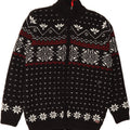 BABISTA Mens Cardigan Sweater UK 40 Medium Black Fair Isle Polyacrylic Vintage Babista and Second-Hand Babista from Messina Hembry 