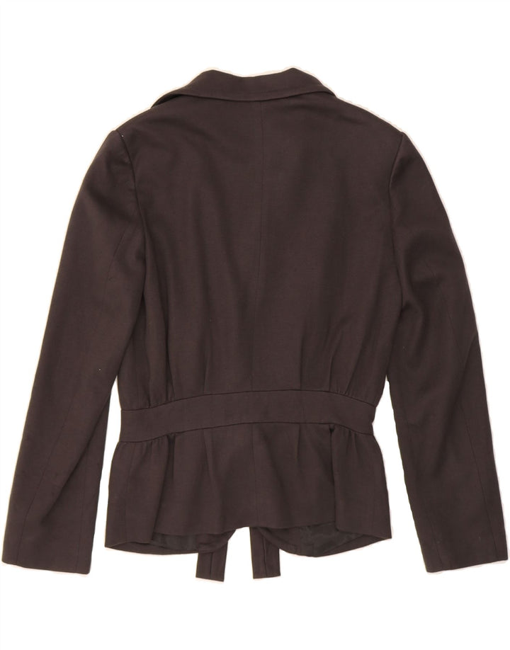 MOSCHINO Womens Blazer Jacket UK 12 Medium  Grey Viscose Vintage Moschino and Second-Hand Moschino from Messina Hembry 