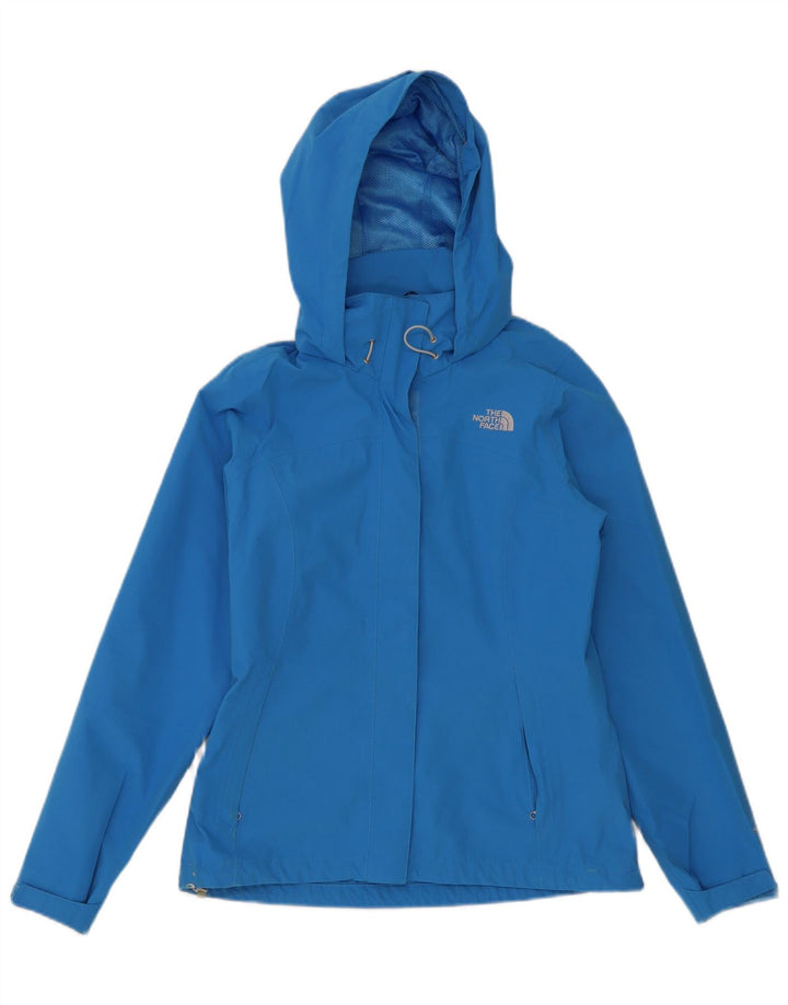 The North Face Womens Hooded Rain Jacket UK 10 Small Blue Polyester