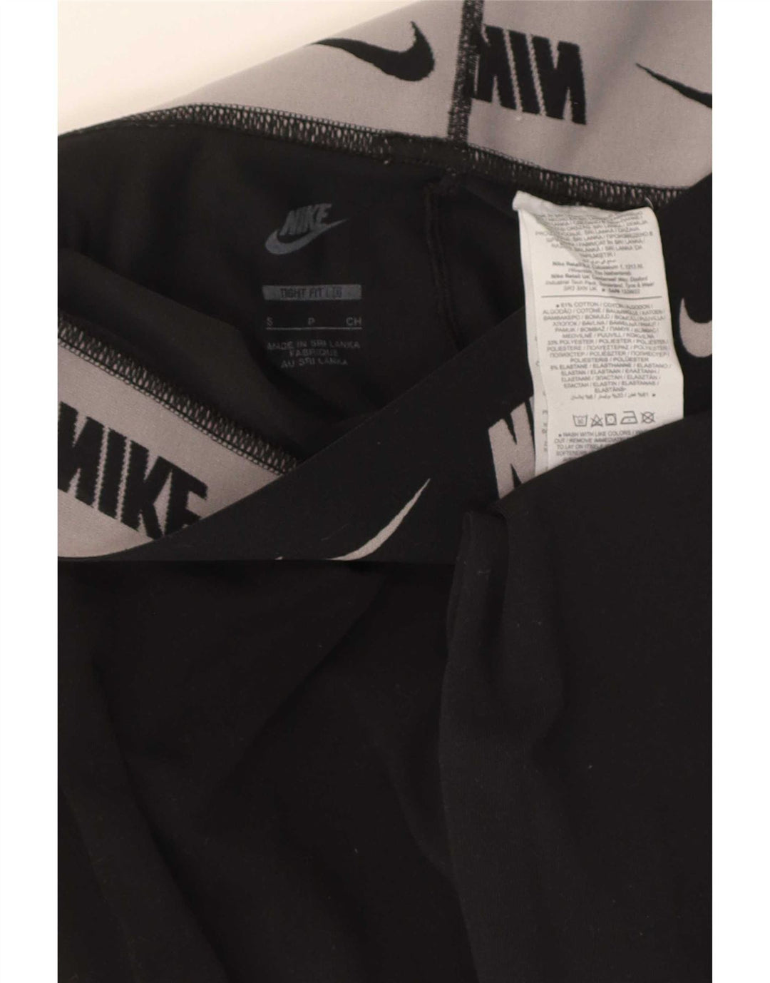 Nike Womens Tight Fit Leggings UK 8 Small Black Cotton