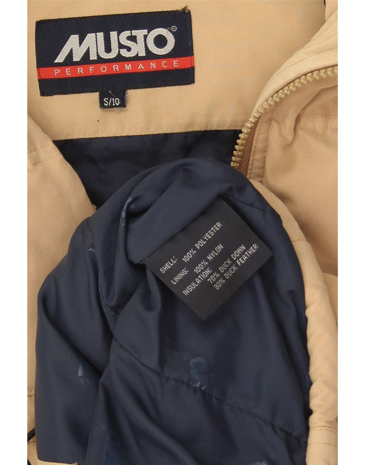 Musto Womens Oversized Padded Gilet UK 10 Small Beige Polyester