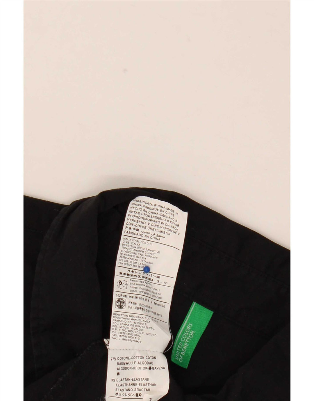 Benetton Womens Pullover Shirt UK 18 XL Black Cotton