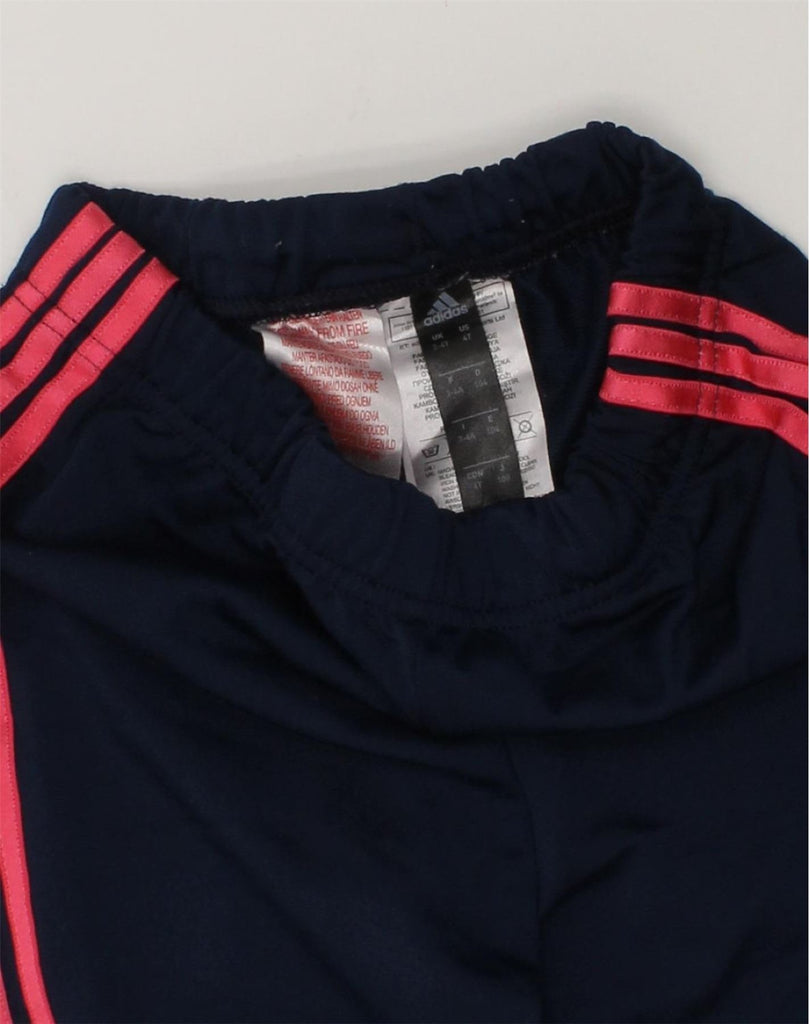 ADIDAS Girls Tracksuit Trousers Joggers 3-4 Years Navy Blue Polyester | Vintage Adidas | Thrift | Second-Hand Adidas | Used Clothing | Messina Hembry 