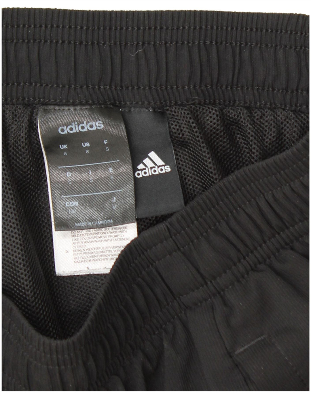 ADIDAS Mens Tracksuit Trousers Joggers Small  Black Polyester