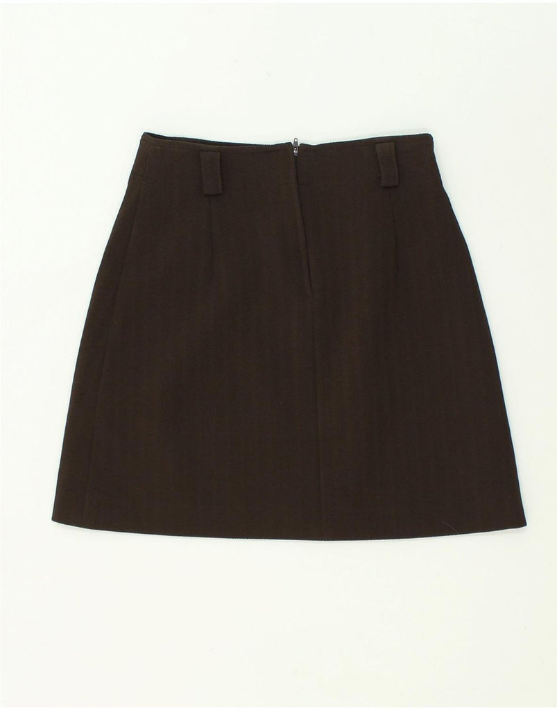 EXPRESS Womens High Waist A-Line Skirt IT 44 Medium W24  Brown Polyester | Vintage Express | Thrift | Second-Hand Express | Used Clothing | Messina Hembry 