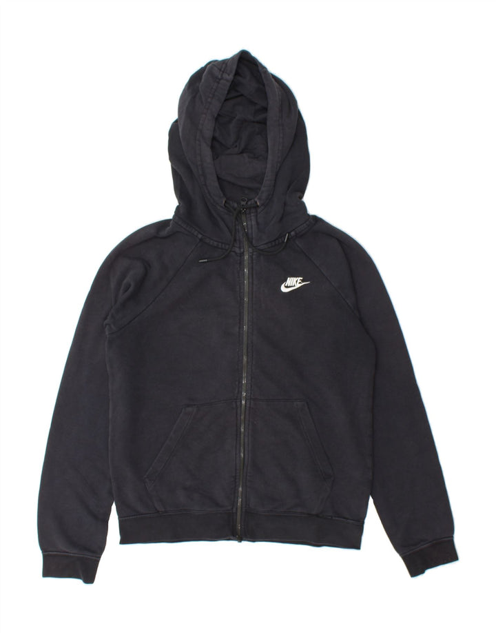 NIKE Mens Zip Hoodie Sweater XS Black Cotton Vintage Nike and Second-Hand Nike from Messina Hembry 