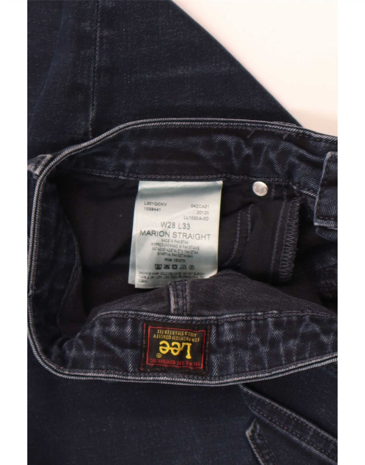 Lee Womens Marion Straight Jeans W28 L26 Navy Blue Cotton