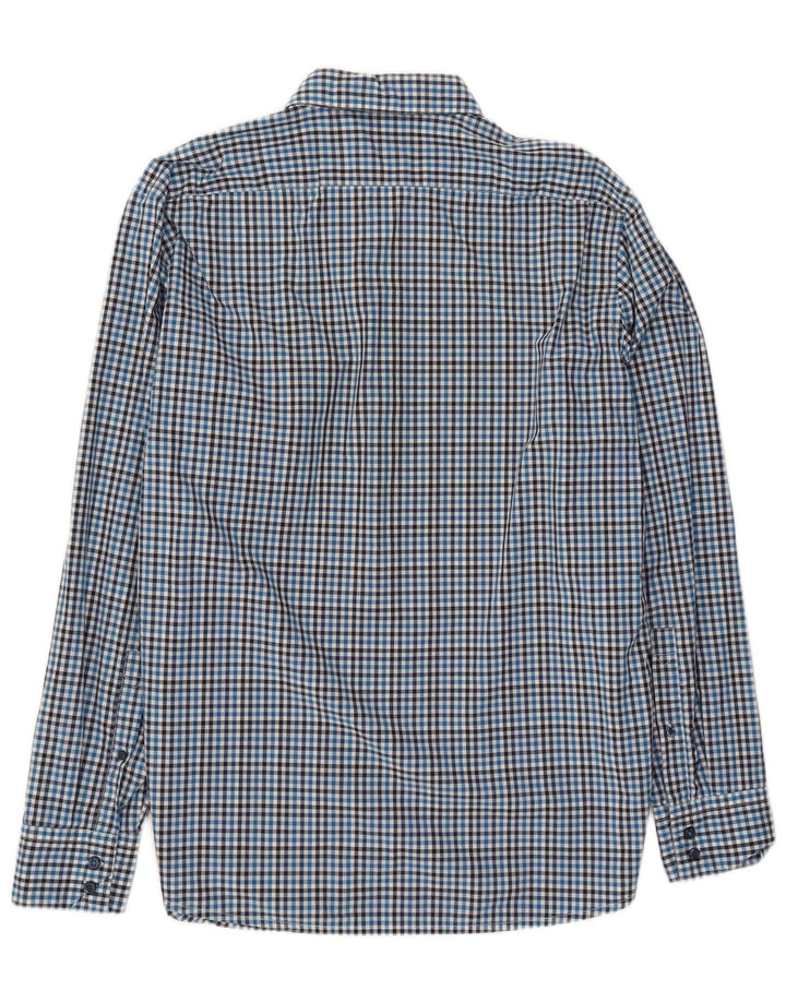Hugo Boss Mens Regular Fit Shirt XL Blue Gingham Cotton