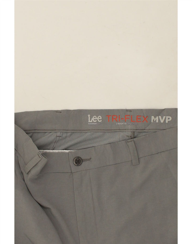 LEE Mens Tri - Flex Slim Chino Trousers W42 L32 Grey Polyester | Vintage Lee | Thrift | Second-Hand Lee | Used Clothing | Messina Hembry 