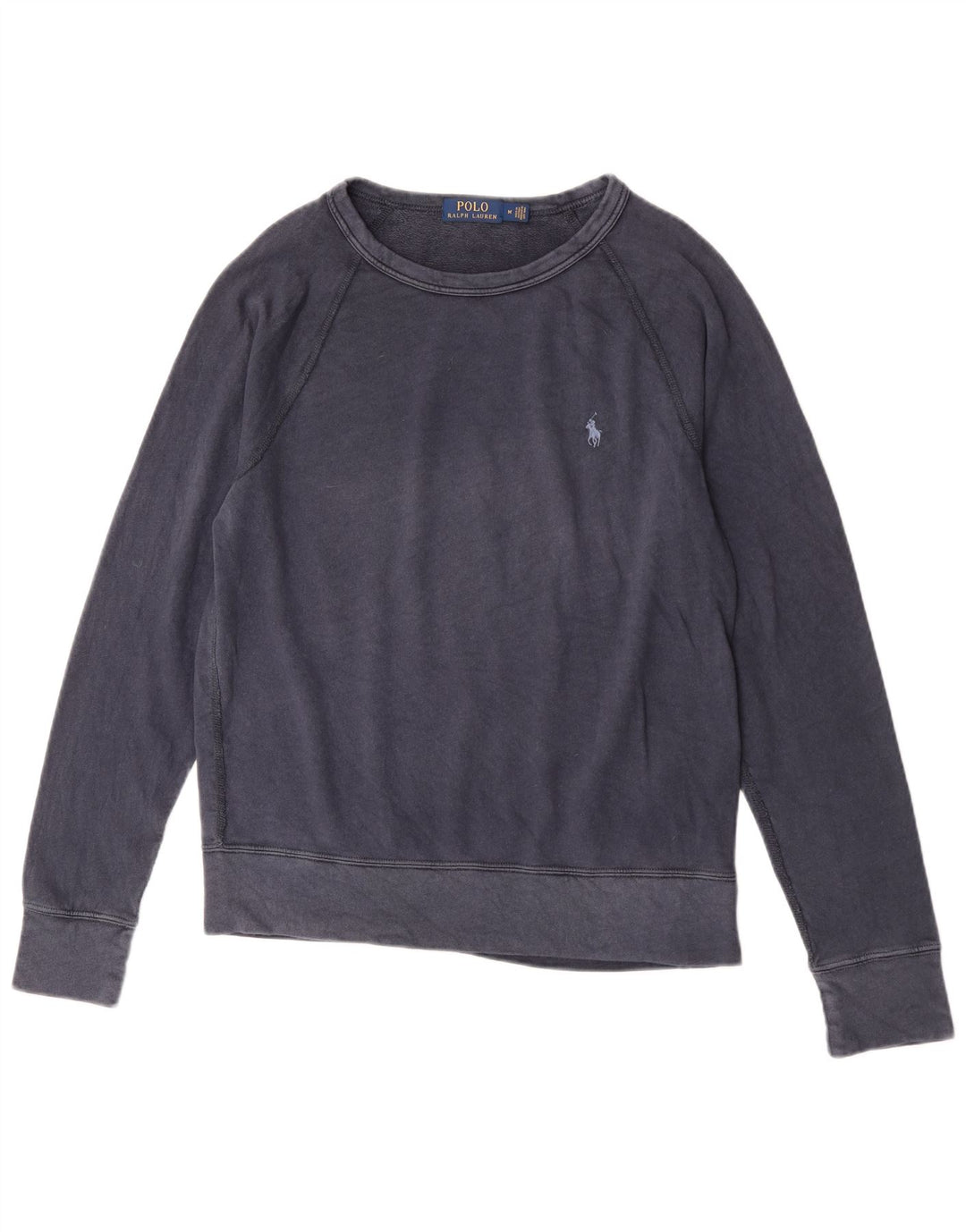 Polo Ralph Lauren Mens Sweatshirt Jumper Medium Navy Blue Cotton