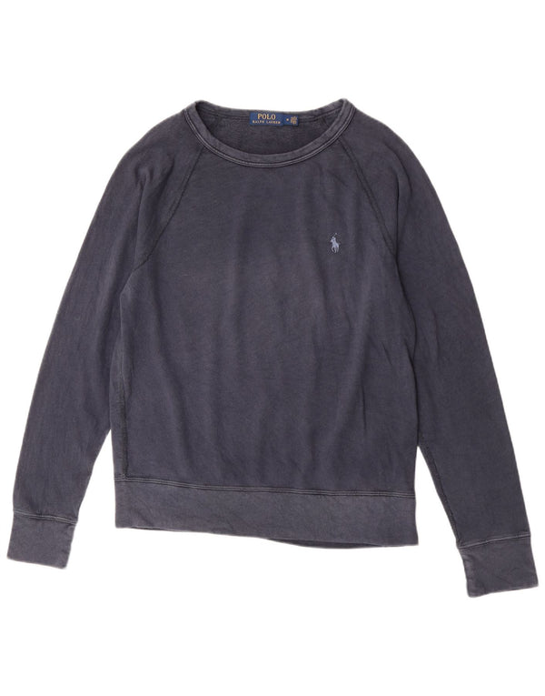Polo Ralph Lauren Mens Sweatshirt Jumper Medium Navy Blue Cotton