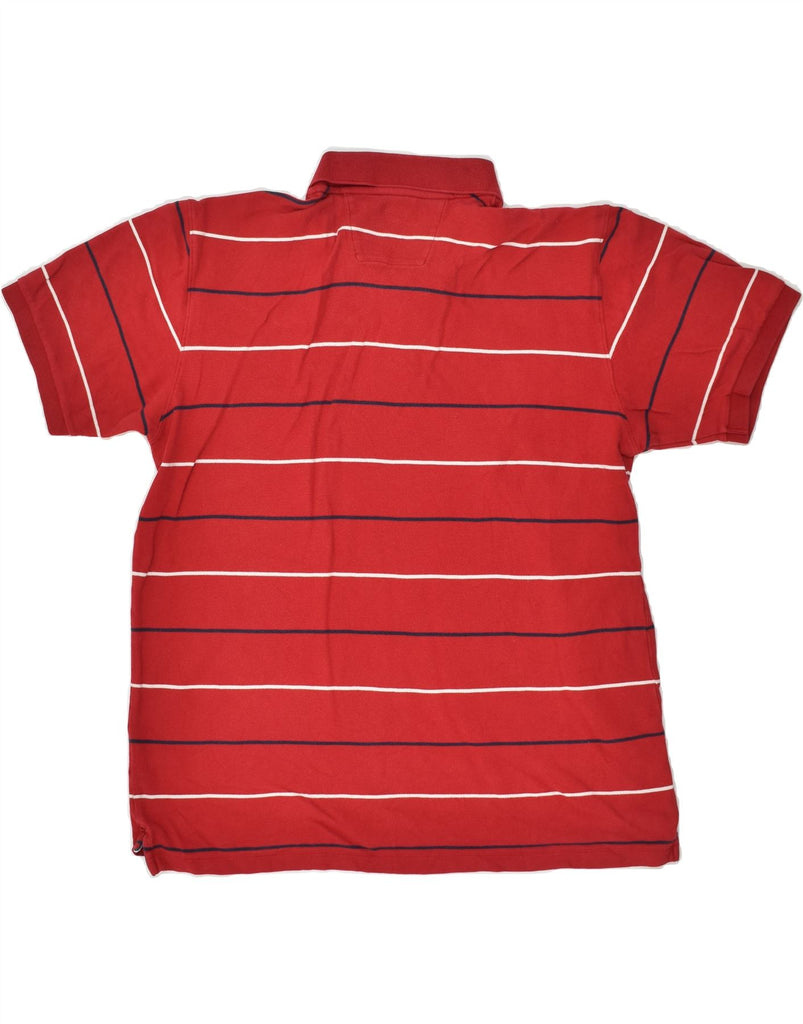 NAUTICA Mens Polo Shirt Large Red Striped Cotton | Vintage Nautica | Thrift | Second-Hand Nautica | Used Clothing | Messina Hembry 