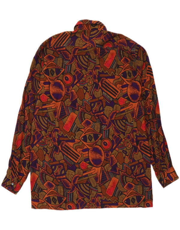 Camargue Mens Abstract Pattern Shirt Size 39/40 Medium Multicoloured