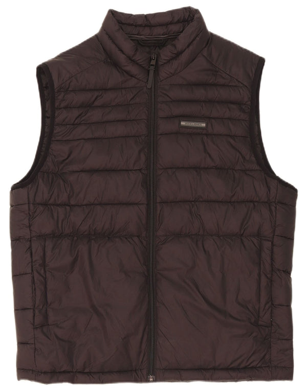 Jack & Jones Mens Padded Gilet UK 40 Large Black Nylon