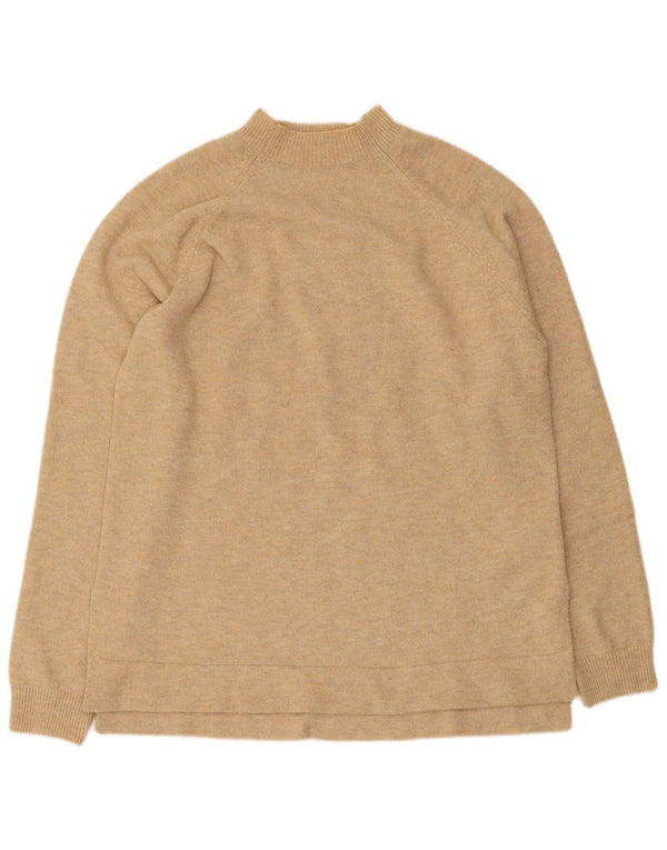 Indi & Cold Womens Oversized Turtle Neck Jumper Sweater UK 10 Small Beige