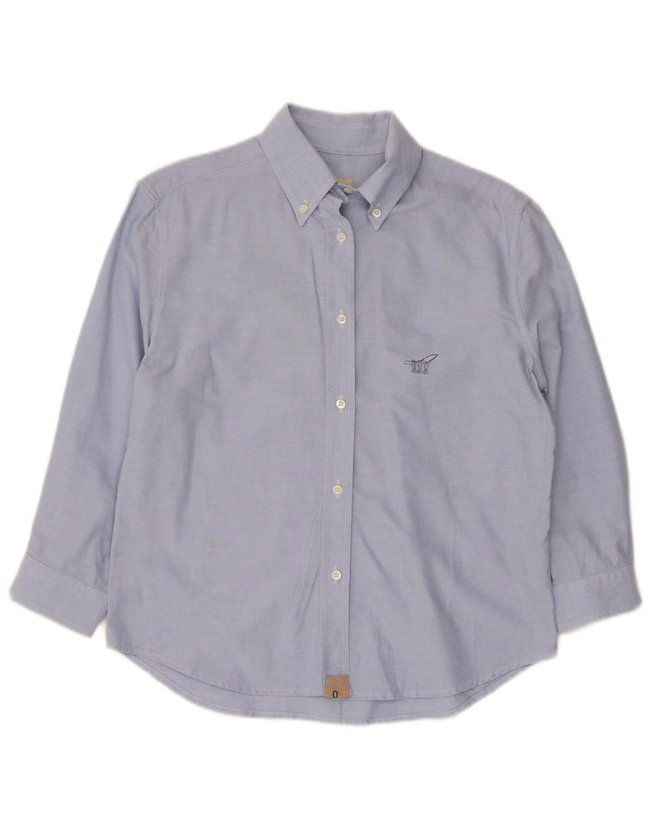 Henry Cottons Womens 3/4 Sleeve Shirt IT 42 Medium Blue Cotton