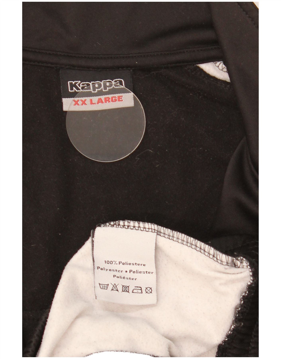Kappa Mens Graphic Tracksuit Top Jacket 2XL Black Colourblock Polyester
