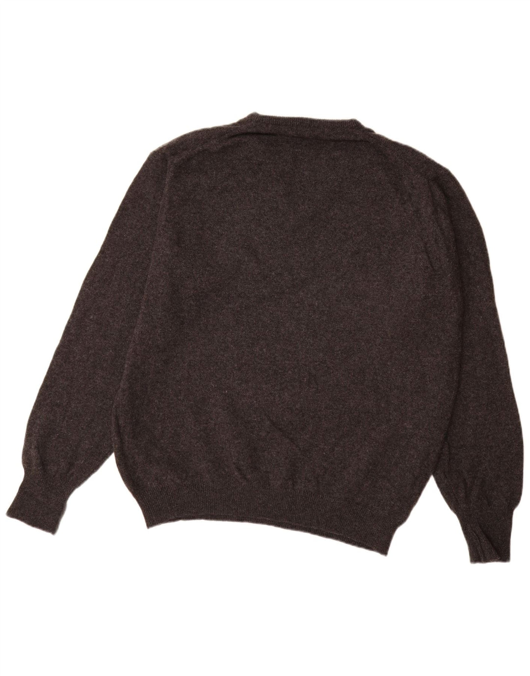 Marks & Spencer Mens V-Neck Jumper Sweater Large Grey Flecked Lambswool