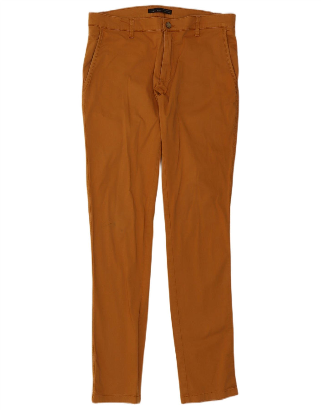 Zara Mens Slim Chino Trousers EU 40 Medium W31 L33 Brown