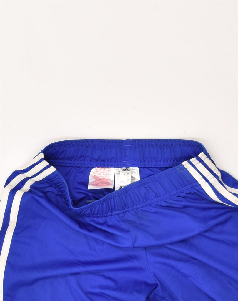 ADIDAS Boys Sport Shorts 11-12 Years Blue Colourblock Polyester | Vintage Adidas | Thrift | Second-Hand Adidas | Used Clothing | Messina Hembry 