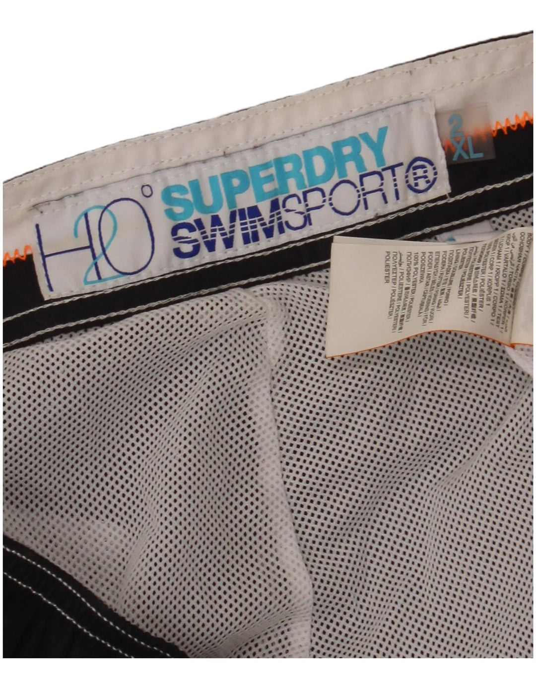 Superdry Mens Graphic Swimming Shorts 2XL  Black Polyester