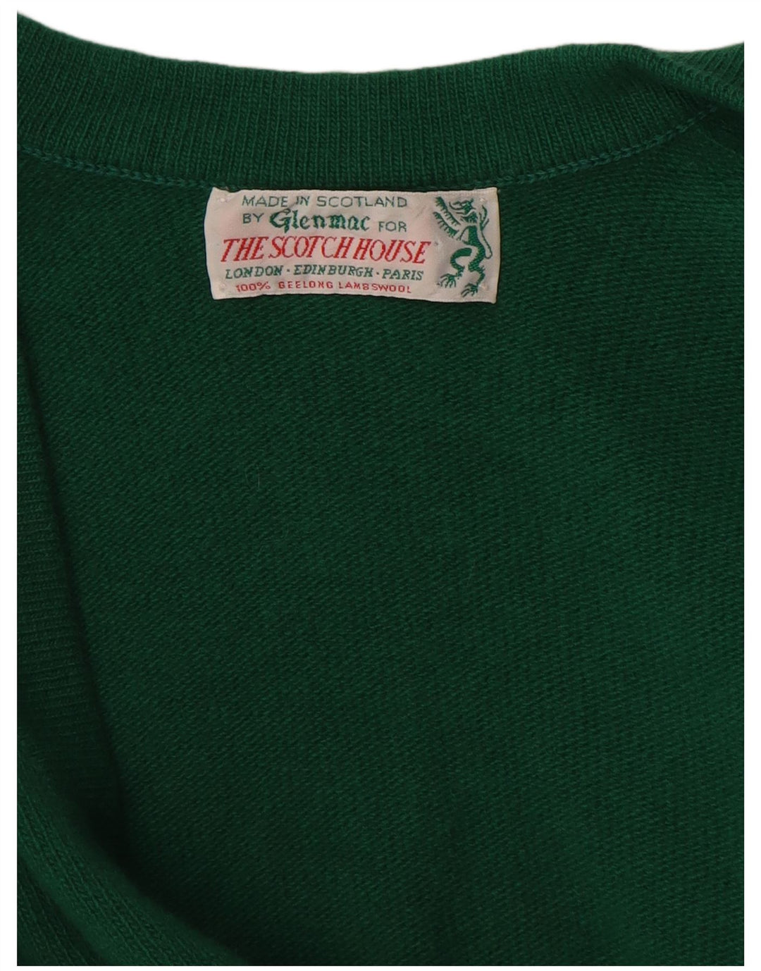 Glenmac Womens Cardigan Sweater UK 16 Large Green Lambswool