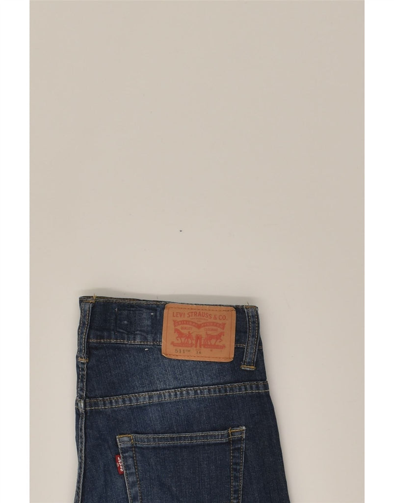 LEVI'S Girls 511 Slim Jeans 13-14 Years W28 L25 Navy Blue Cotton | Vintage Levi's | Thrift | Second-Hand Levi's | Used Clothing | Messina Hembry 