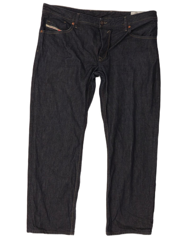 Diesel Mens Waykee Regular Straight Jeans W40 L30 Navy Blue Cotton