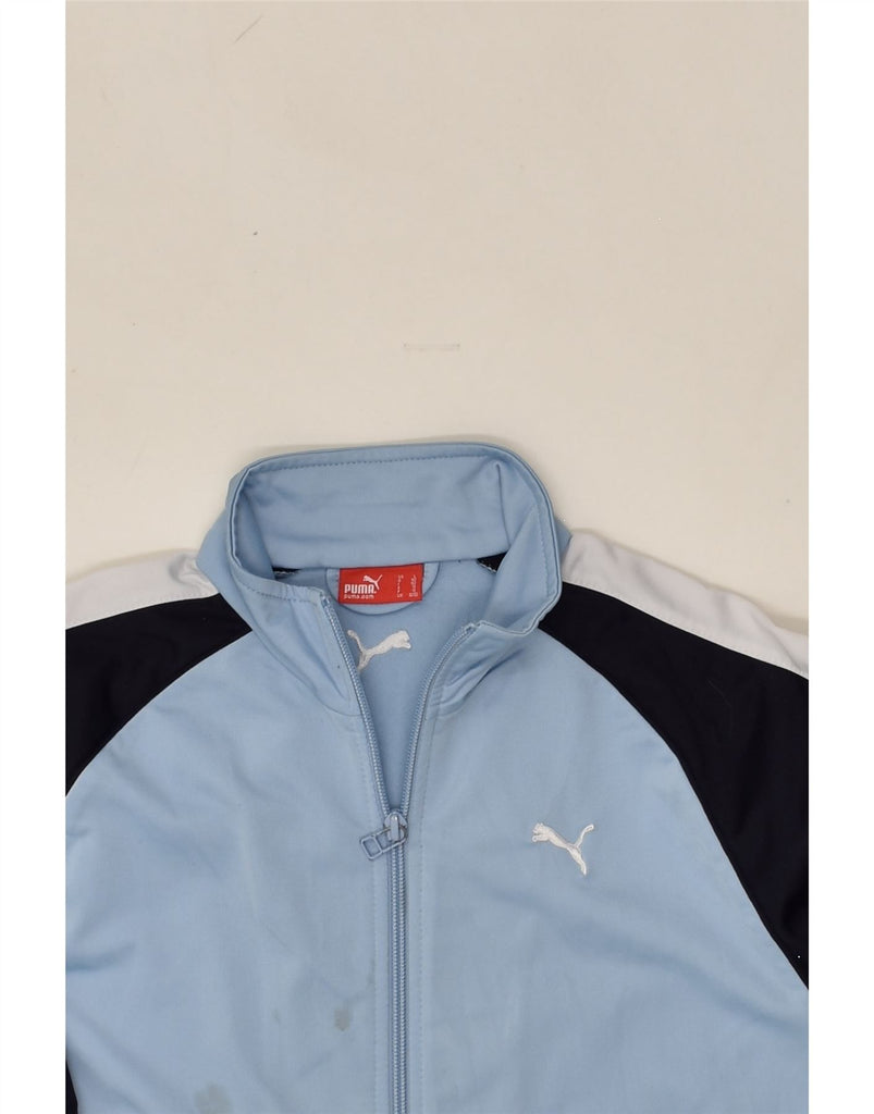 PUMA Boys Tracksuit Top Jacket 11-12 Years Large Blue Polyester | Vintage Puma | Thrift | Second-Hand Puma | Used Clothing | Messina Hembry 