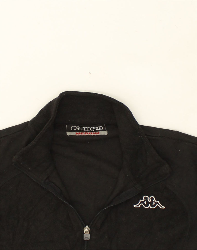 KAPPA Mens Fleece Jacket Medium Black Polyester | Vintage Kappa | Thrift | Second-Hand Kappa | Used Clothing | Messina Hembry 