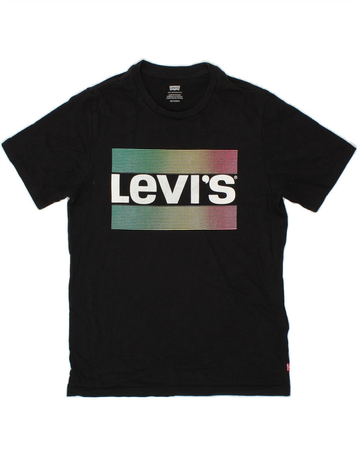 LEVI'S Mens Graphic T-Shirt Top XS Black Cotton Vintage Levi's and Second-Hand Levi's from Messina Hembry 