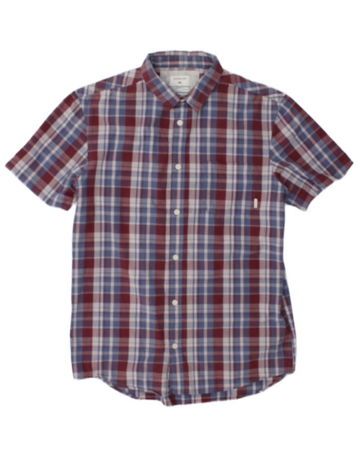 Quiksilver Mens Short Sleeve Shirt Medium Multicoloured Check Cotton