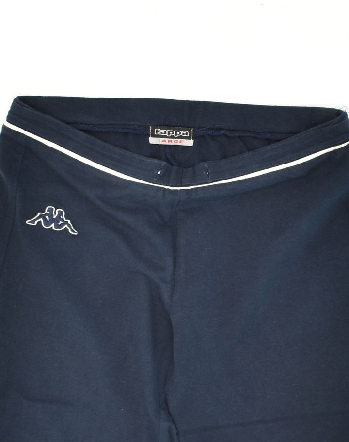 KAPPA Womens Tracksuit Trousers Large Navy Blue Cotton | Vintage Kappa | Thrift | Second-Hand Kappa | Used Clothing | Messina Hembry 