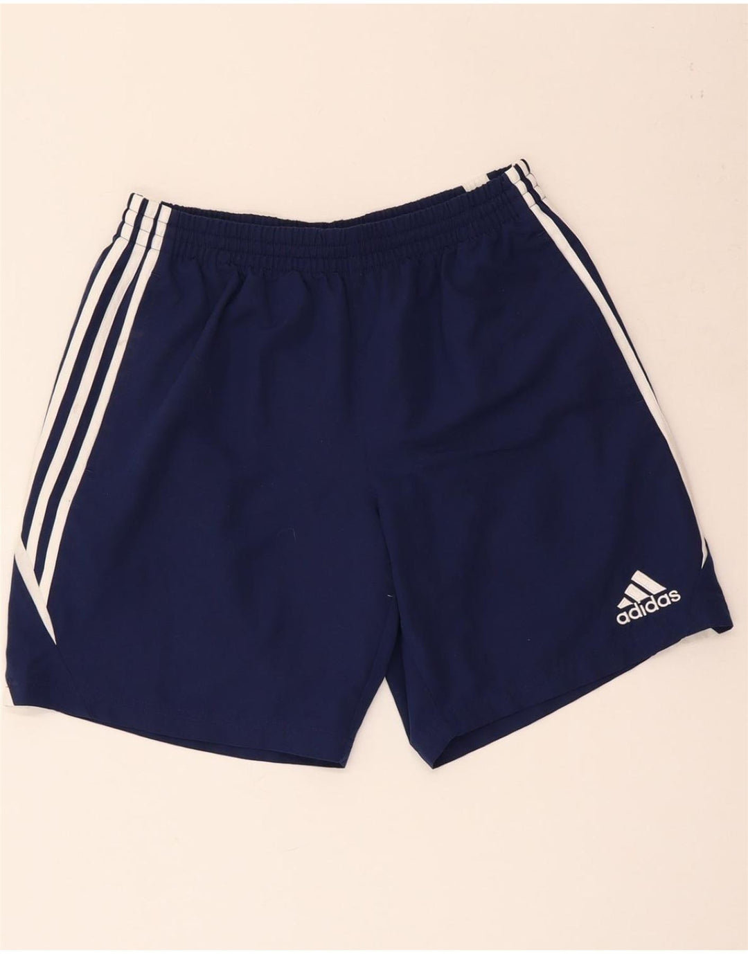 ADIDAS Mens Sport Shorts Large  Navy Blue Colourblock Polyester