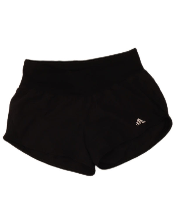 Adidas Womens Sport Shorts UK 10 Small Black Polyester