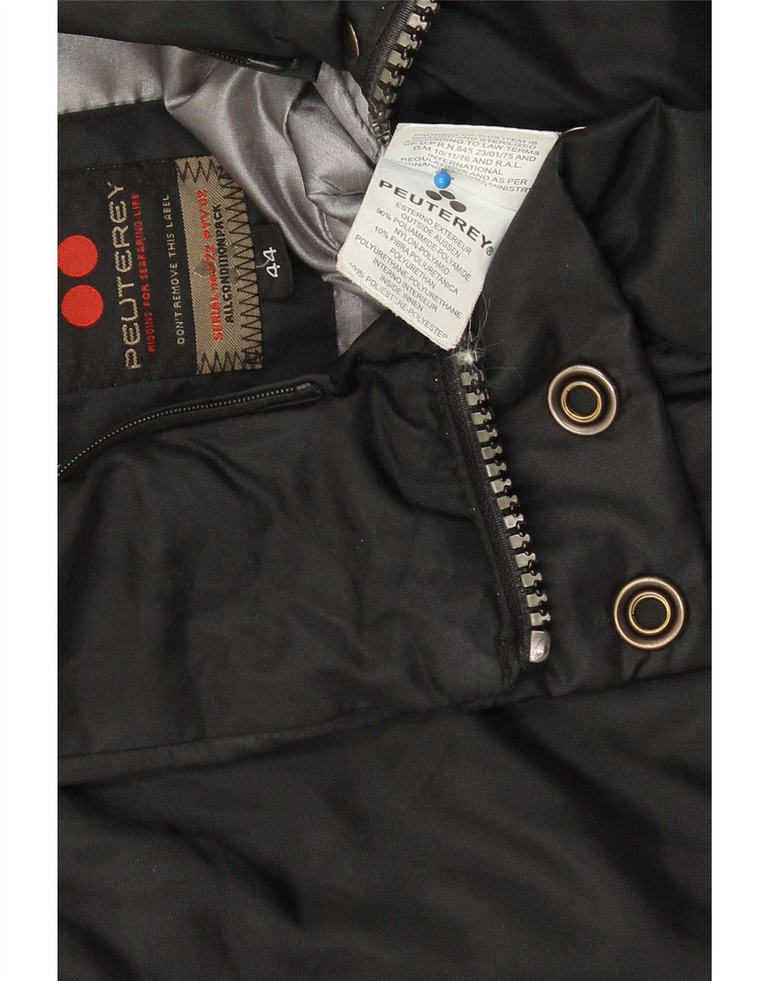 PEUTEREY Womens Bomber Jacket IT 44 Medium Black Polyamide