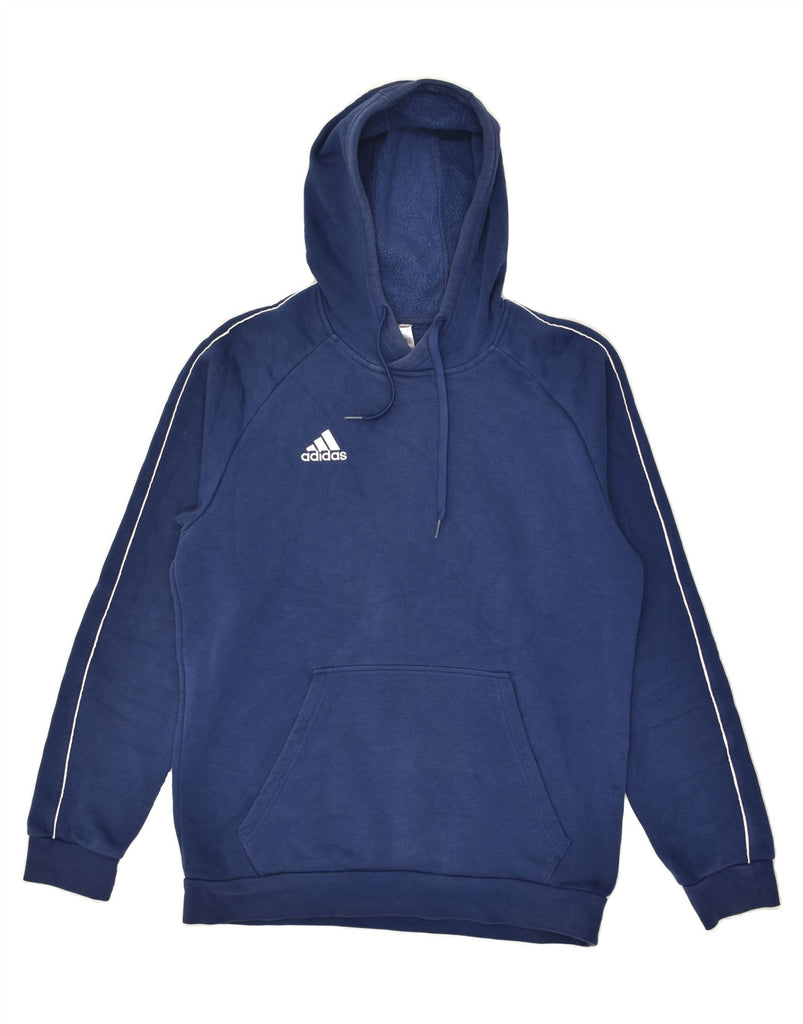 ADIDAS Mens Hoodie Jumper Large Navy Blue Cotton | Vintage Adidas | Thrift | Second-Hand Adidas | Used Clothing | Messina Hembry 