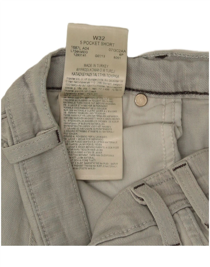 Lee Mens 5 Pocket Short Denim Shorts W32 Medium Grey Cotton