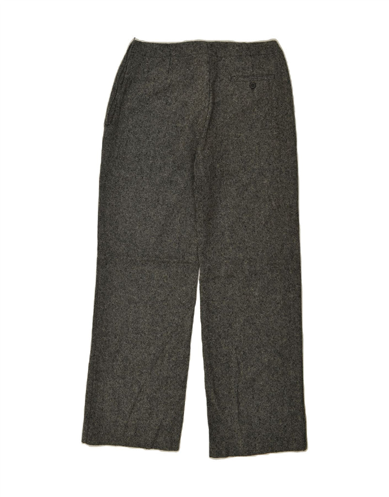 BENETTON Womens Straight Casual Trousers IT 46 Large W28 L30 Grey Wool | Vintage Benetton | Thrift | Second-Hand Benetton | Used Clothing | Messina Hembry 