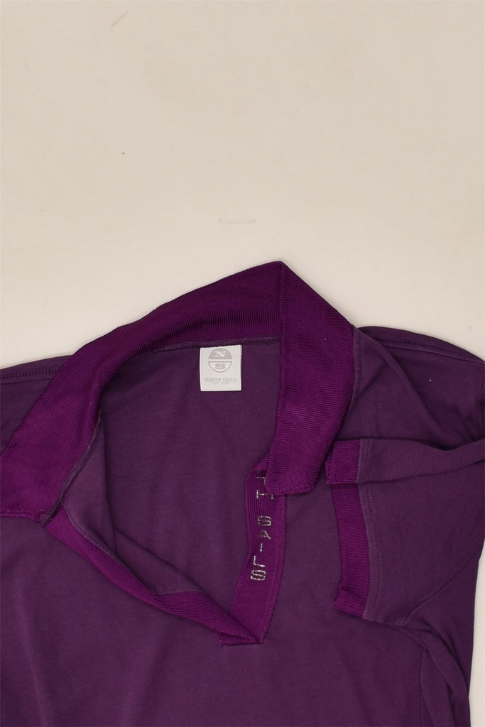 NORTH SAILS Womens Polo Shirt UK 14 Large Purple Cotton | Vintage North Sails | Thrift | Second-Hand North Sails | Used Clothing | Messina Hembry 