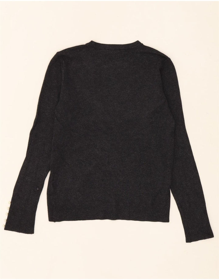 ZARA Womens Crew Neck Jumper Sweater UK 14  Medium Grey Vintage Zara and Second-Hand Zara from Messina Hembry 